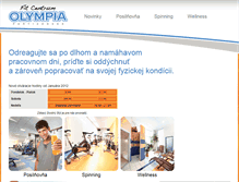 Tablet Screenshot of fitcentrumolympia.sk